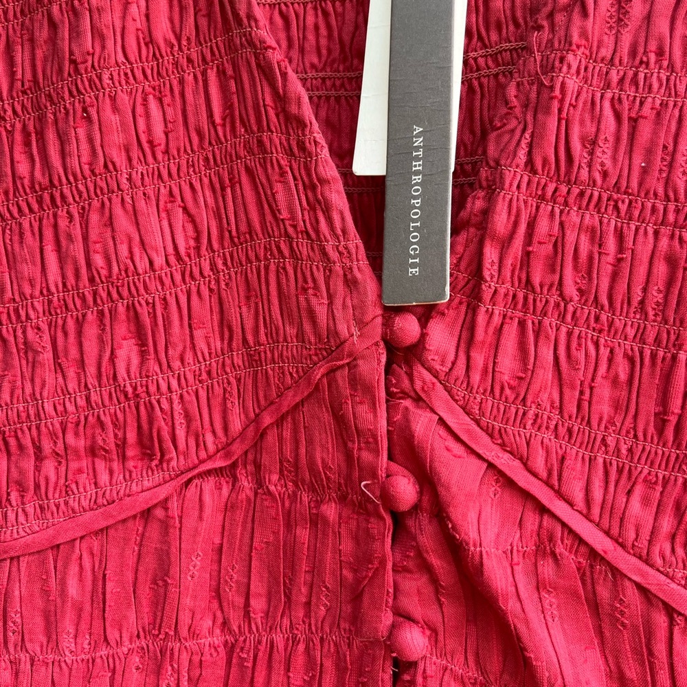 Anthropologie Vibrant Red Maxi Dress - Picture 2 of 6